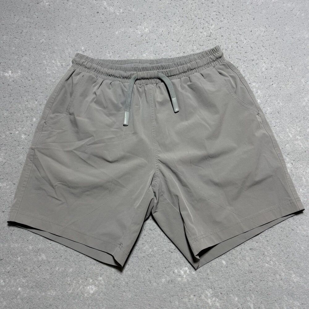 Bearbottom Performance Drawstring Shorts Men's Size Medium Gray 7" Lined